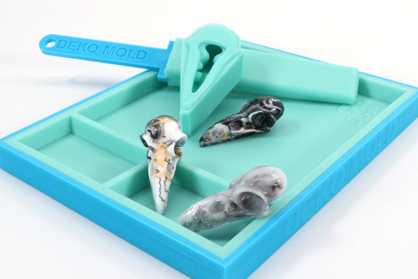 Shiny Crow Skull Mold- Occult Mold, Goth Crafts