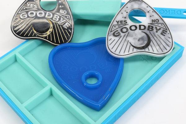 Shiny Goodbye Planchette Mold - Occult Molds, Silicone Mold PLN1