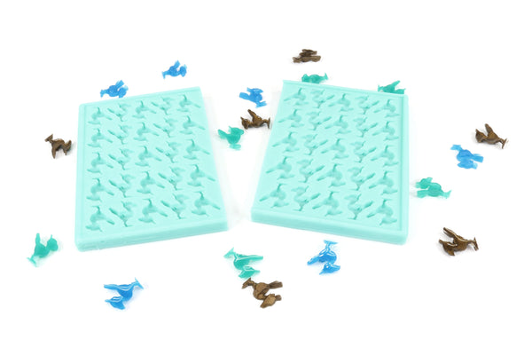 Bird Shaker Resin Casting, Bird Mold, 8 bit mold- Decoden DIY Molds For Resin, Candy Molds, Food, or Soap MLD2