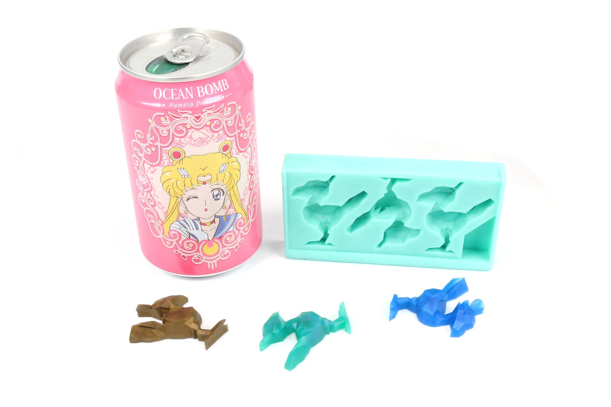 Bird Shaker Resin Casting, Bird Mold, 8 bit mold- Decoden DIY Molds For Resin, Candy Molds, Food, or Soap MLD2